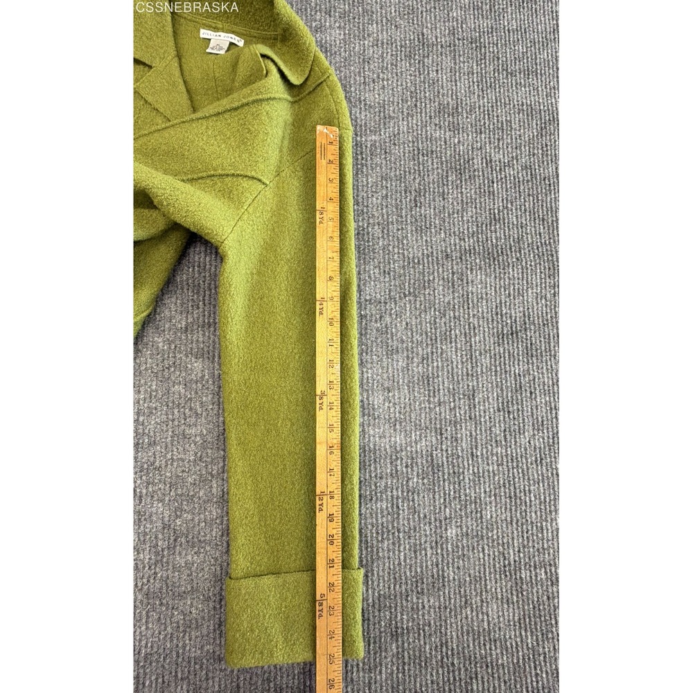 Jillian Jones Women's Vintage Green Boiled Wool Full Zip Jacket Sz XL - Picture 8 of 10